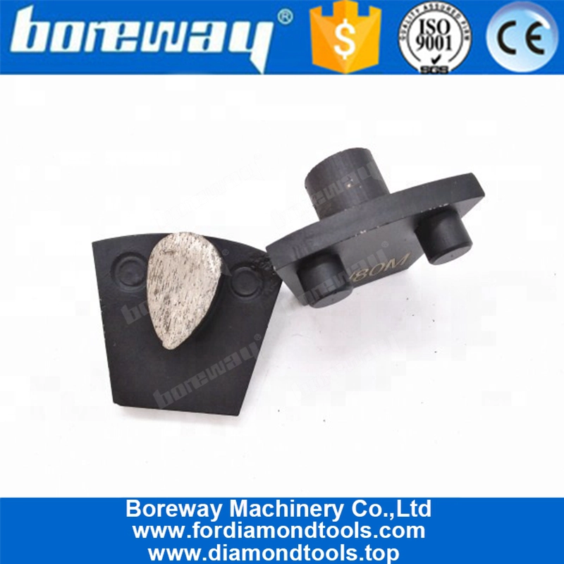 Diamond Metal Grinding Disc Teardrop Shaped Segs With Double Pins