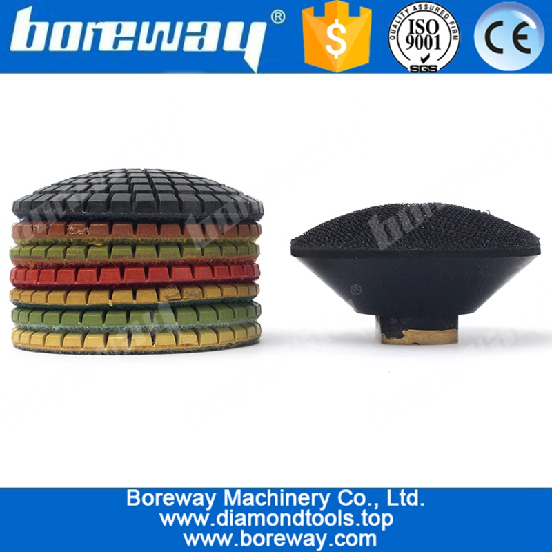 Diamond Convex Polishing Pad Bowl Arc Type With Backer Pad Convex Disc