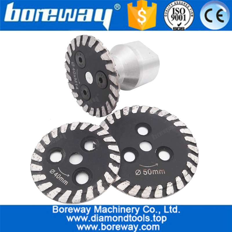 Hot pressed mini diamond blade cutting granite marble disc wheel with removable M14 long flange