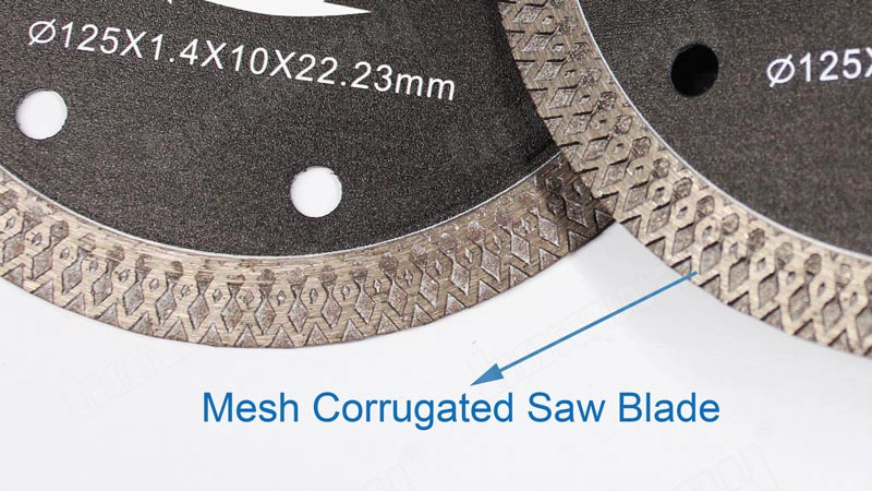 The cutting edge is sharp, and 105mm Hot Press Sintered Tile Turbo Mesh Blade is made of imported diamond, which is not only hard and hard to break, but also has a long service life