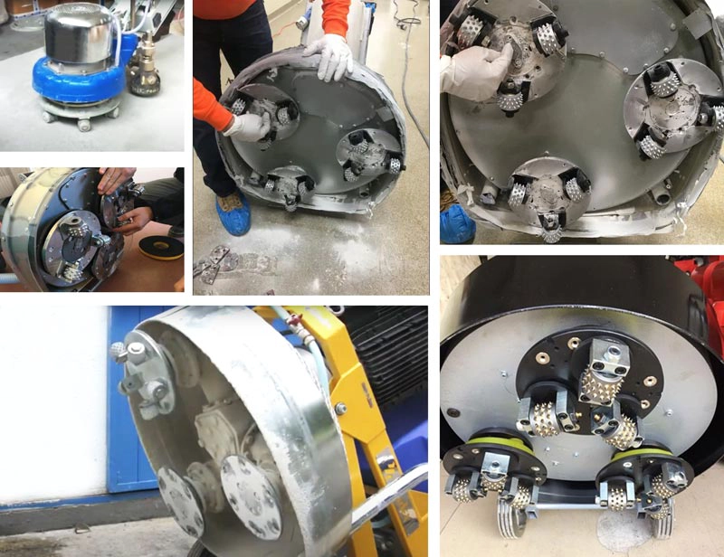 Boreway Factory Professionally Provided Bush Hammer Tool Plate For Grinding Litchi Surface Stone Suppliers, Rotary Bush Hammer Plate Roller for Manufacturer and supplier