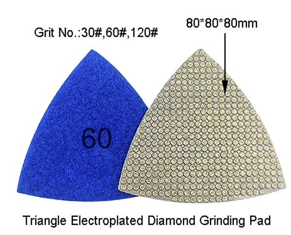 Triangle Electroplated Diamond Polishing Pad Grinding Discs Concrete Plate for Suppliers