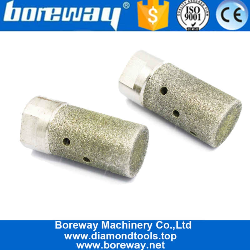 25mm Electroplating Grinding Drum Diamond Stone Zero Tolerance Wheel With M14 Connector 100#