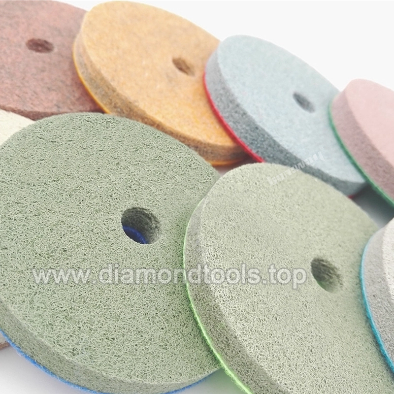 4inch 100MM Sponge Diamond Polishing Pads for granite marble artificial Stone 2