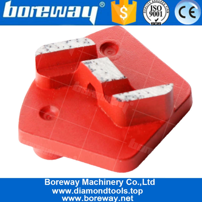 Single Round Segment Two Pins Floor Disc Metal Grinding Block For Werkmaster Floor Grinder