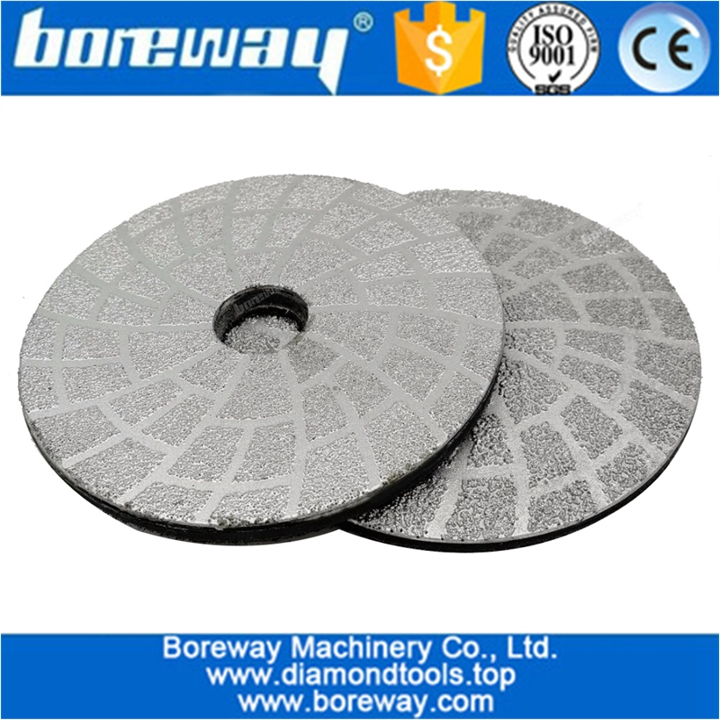 4inch 100mm Vacuum Brazed Diamond Grinding Disc Shaping Or Beveling Grinding Pad