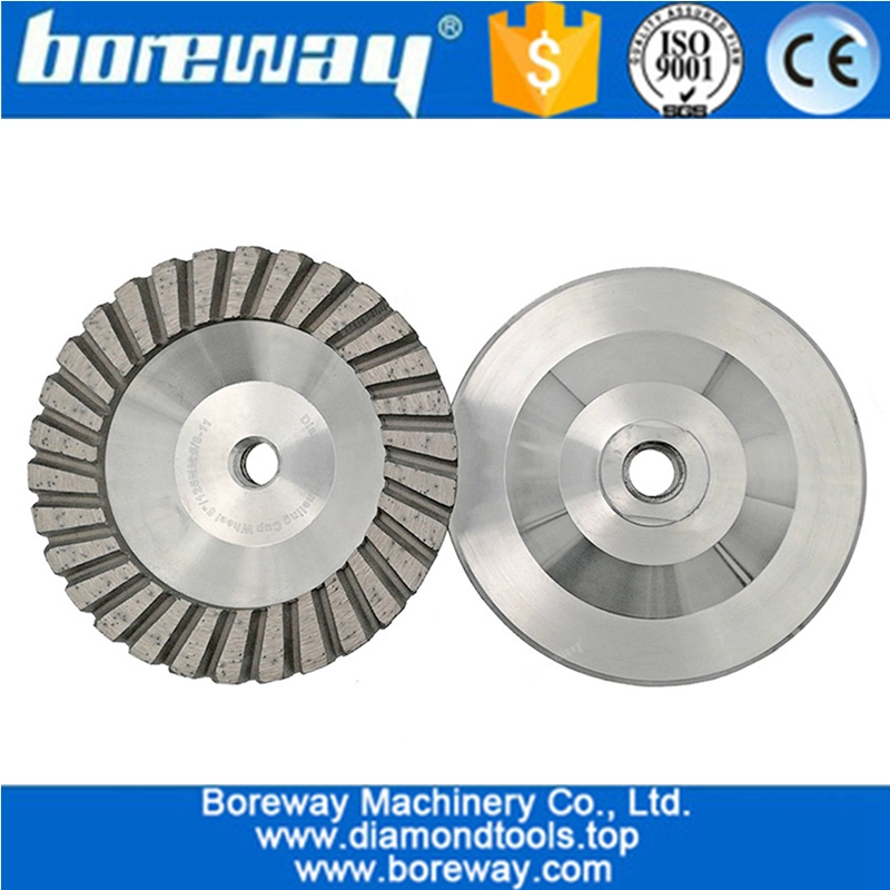Aluminum Based Diamond Turbo Grinding Wheel M14 or 5/8-11 Thread diamond grinding cup wheel