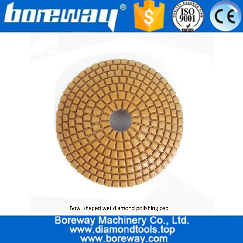 4inch convex wet diamond polishing pads with backer 01