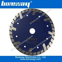 Boreway 180mm 7 Inch Diamond Cutting Blade Concave Curved Concrete Marble Diamond Circular Saw Disc with T Segment 