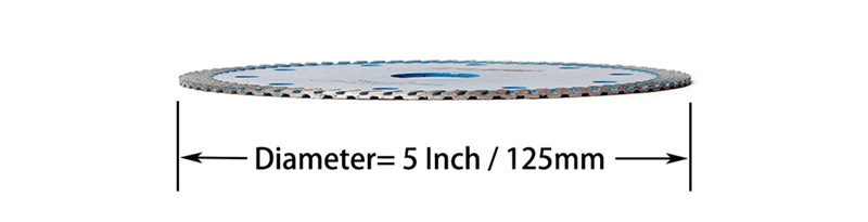5 Inch turbo teeth diamond cutting saw blade