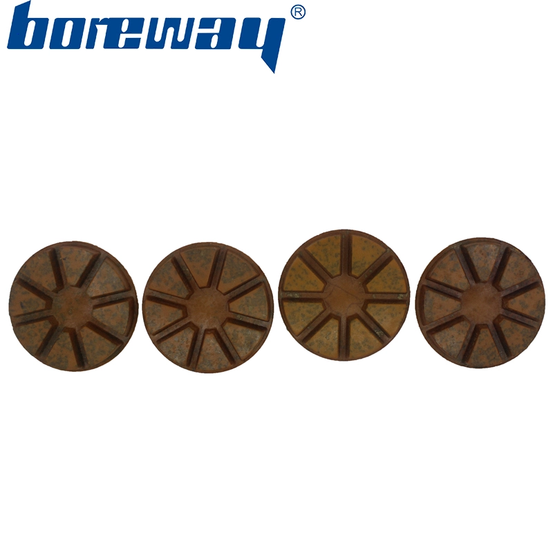 3inch 80mm 4 steps wet use diamond floor polishing pads with metal
