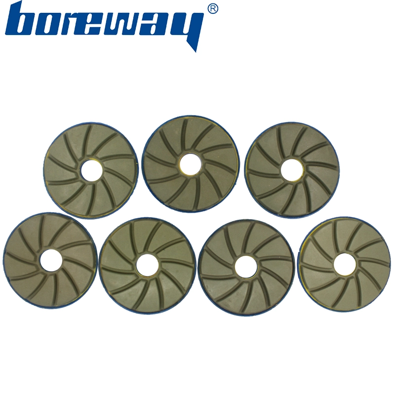 4inch 100mm 7 steps snail lock diamond edge polishing pads