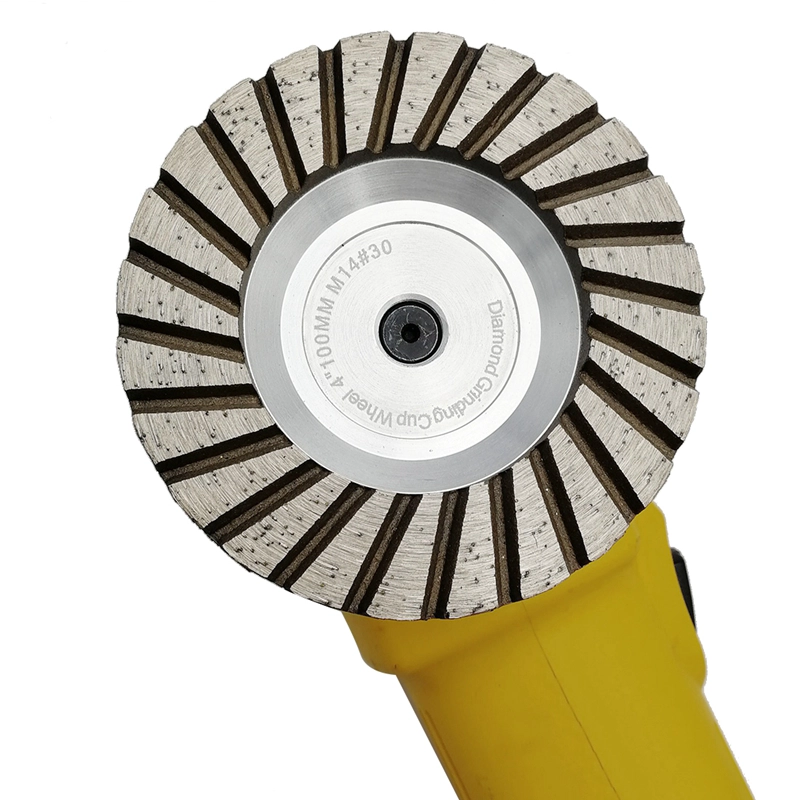 4 inch #100 Aluminum Based Diamond Grinding Cup Wheel with M14 Thread For Granite Concrete Fine Grinding