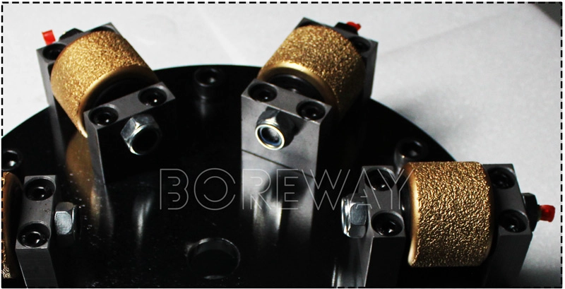 Double Layer Vacuum Brazing Rotary Bush Hammer Plate For Sandblasting Finish 2