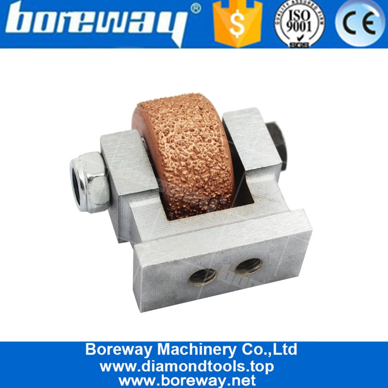 China Vacuum Brazed Rotary Bush Hammer Roller U Support 74