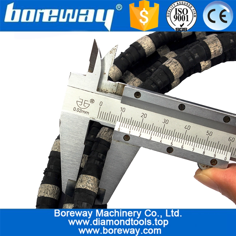 Diamond Wire Saw Diameter 11mm Rubber Rope Saw For Stone Cutting Saw Profiling And Squaring Abrasive Tool