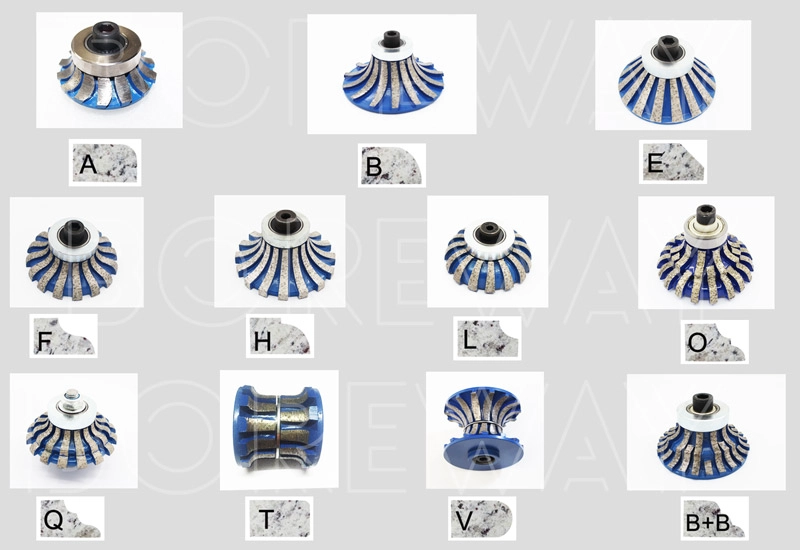 Sintered B+B Shape 20MM Diamond Router Bits for Marble Edge Processing Tools Suppliers