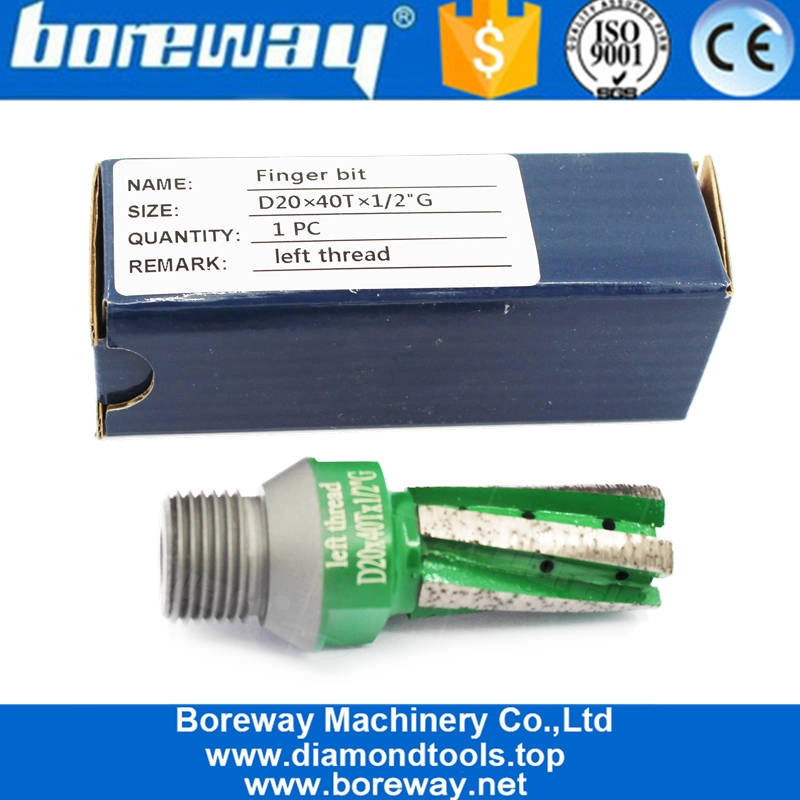 D20 Left Hand Thread Interface Finger Bit for Suppliers