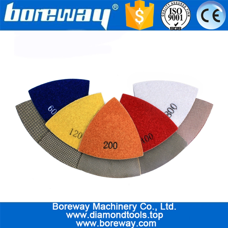 80mm Triangular Polishing Pads 5pcs Diamond Grinding Disc