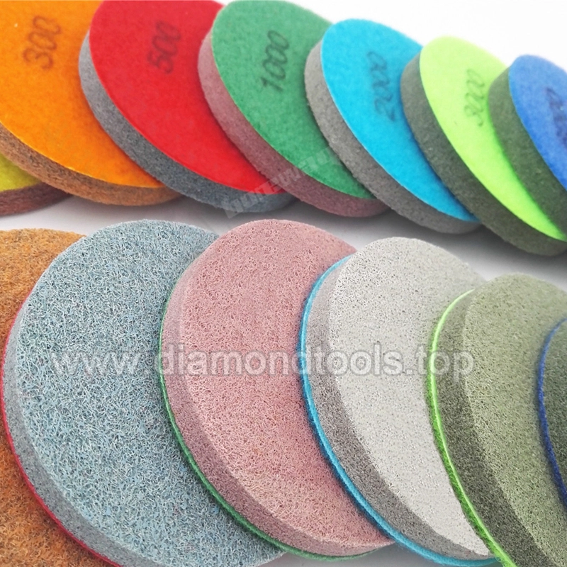 4inch 100MM Sponge Diamond Polishing Pads for granite marble artificial Stone 3
