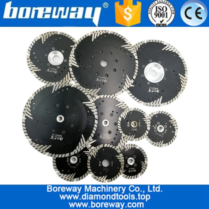 Hot pressed Diamond Turbo Blade with Slant Triangle teeth Diamond cutting disc