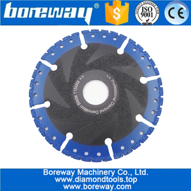 Vacuum Brazed Diamond Blade for All Purpose For stone iron steel Demolition Blade