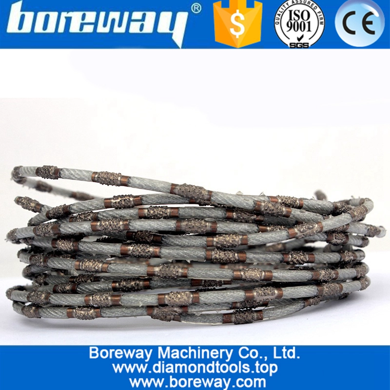 Dia.4.0mm Vacuum Brazed Diamond Wire Sawing Finest Diamond Wire Cutting For Marble Jad And Other Stone