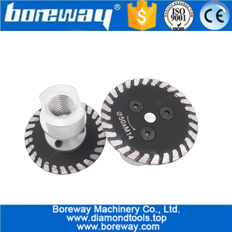 Hot pressed mini diamond blade cutting granite marble disc wheel with removable M14 long flange
