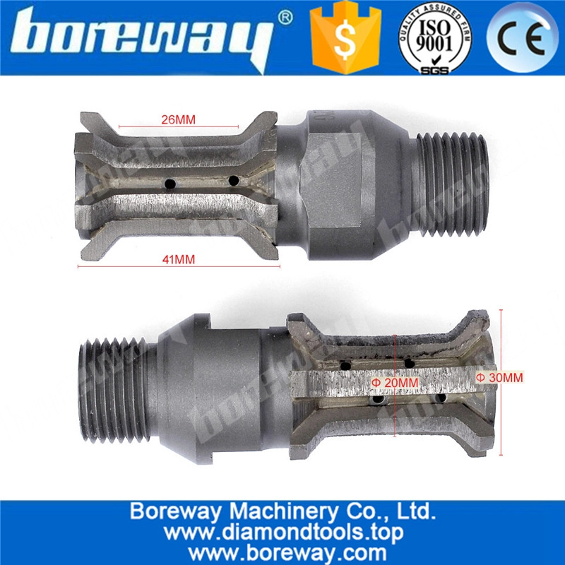 Diamond CNC Finger Bit D20x30x1/2 Gas Thread For Edge Grinding Granite Marble