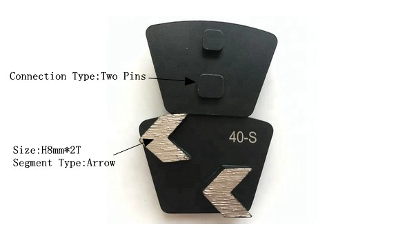 Double Pins Grinding Shoes Concrete Grinding Plate