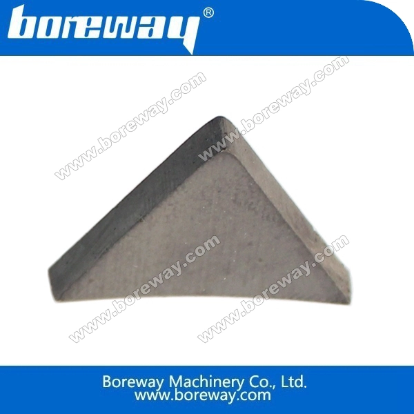 Triangle segment for construction diamond core drill bits