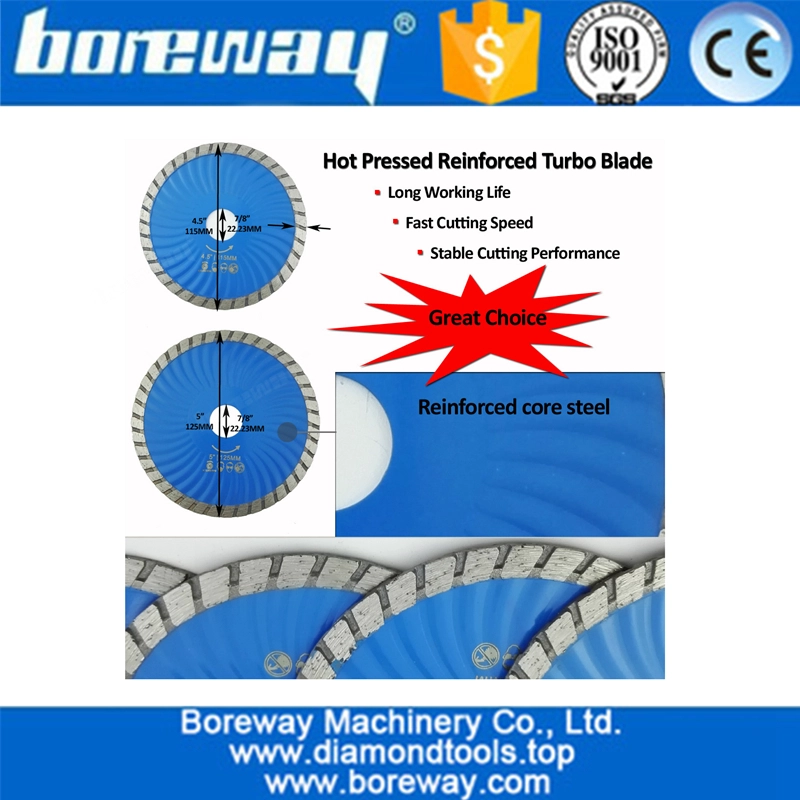 Hot pressed Diamond Waved Turbo Blade Diamond Saw Blade Cutting disc