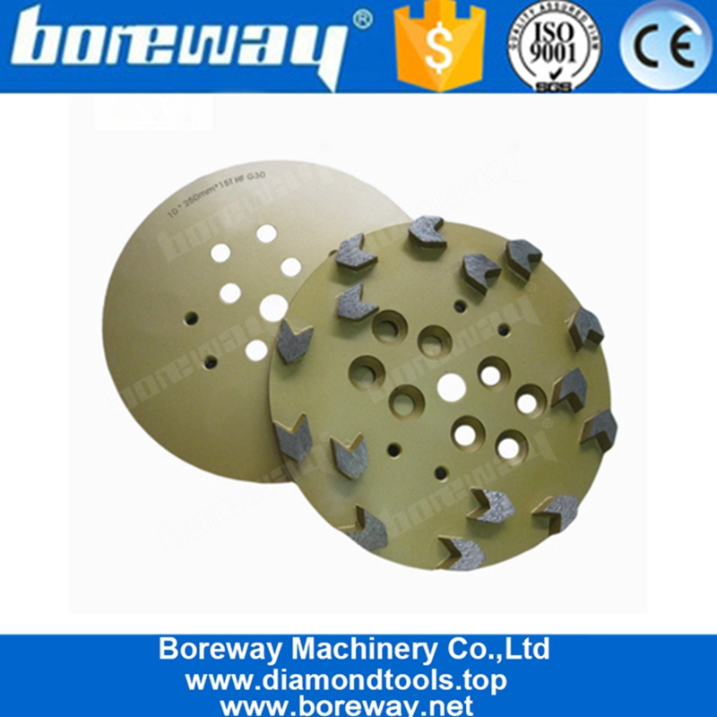 10 Inch 250mm Sharp Arrow Segments Diamond Grinding Disc For Concrete Terrazzo Floor