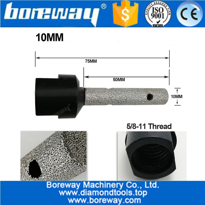 10mm 진공 Brazed 다이아몬드 손가락 비트 돌 화강암 대리석 세라믹 및 더 많은 것에 대 한 최고의 CNC 다이아몬드 도구