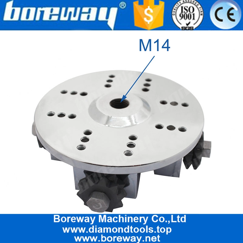 125mm 4 Rollers Star Bush Hammer Plate For Angle Grinder