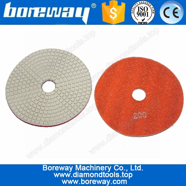 125mm pad de polissage de diamants pour le granit, l'utilisation à sec et humide polissage de la pierre