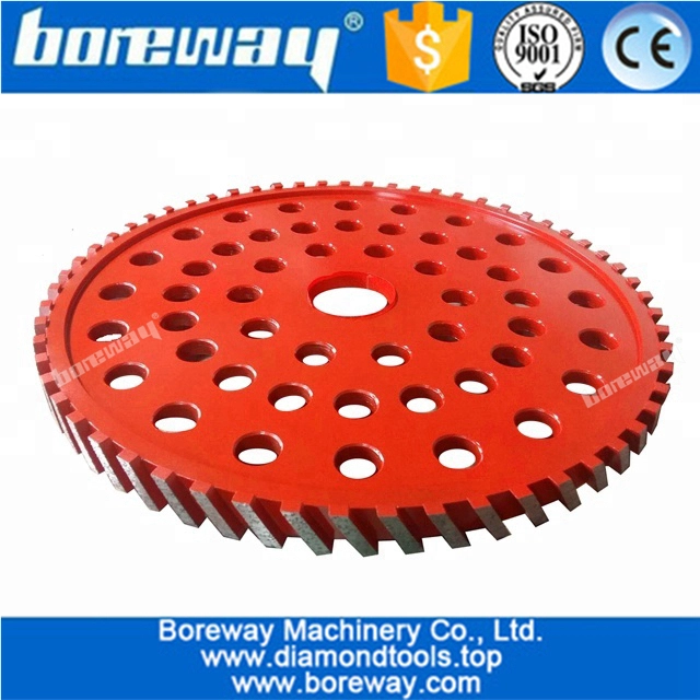 14 inch diamond milling wheel with Teflon silent core for granite concrete beds