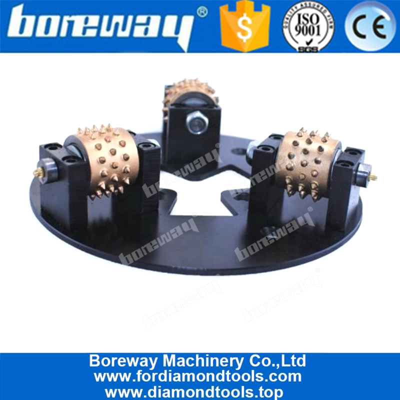 230MM 3 rulli Bush Hammer Plate di smerigliatrice HTC