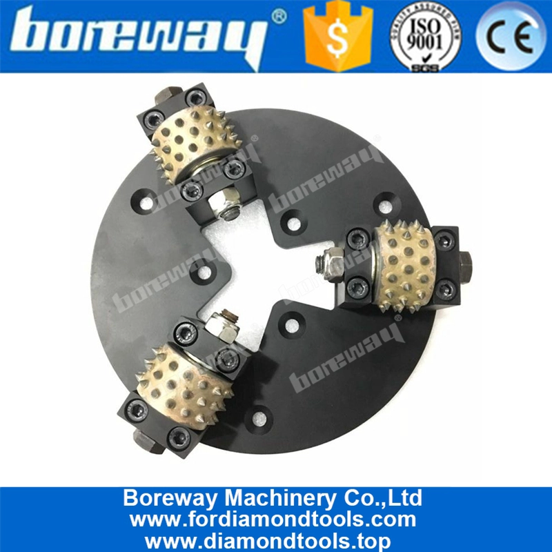 230MM 3 rulli Bush Hammer Plate di smerigliatrice HTC