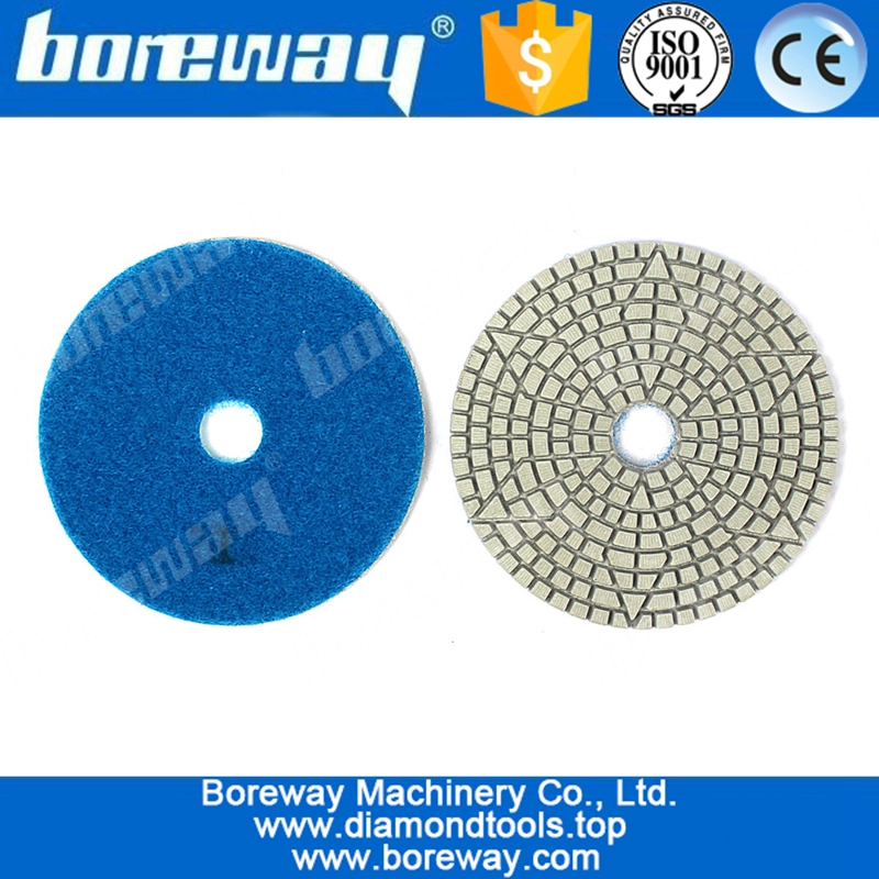 3 Step 4 Inch diamond polishing pad for flexible grinding stone marble granite