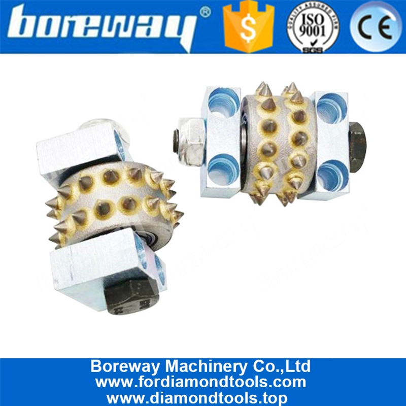 30 Teeth Alloy Bush Hammer Roller With Support