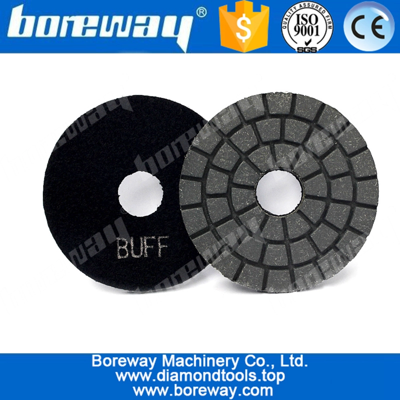3inch 75mm 80mm Diamond Buff Pad Black For Tile Marble Granite Stone