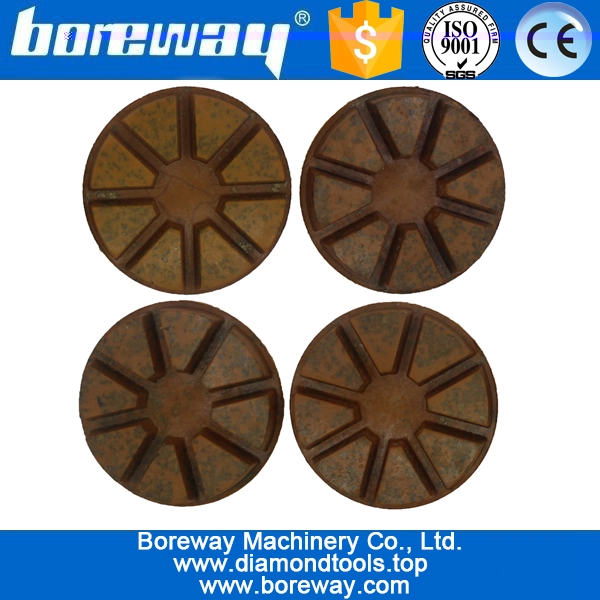 3inch 80mm 4 steps wet use diamond floor polishing pads with metal
