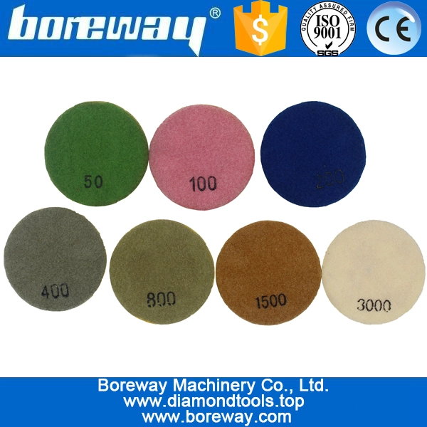 3inch 80mm 7 steps wet use diamond floor polishing pads