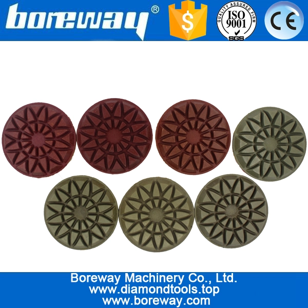 3inch 80mm पत्थर कंक्रीट सिरेमिक epoxy के लिए 7 चरणों गीला उपयोग मंजिल चमकाने पैड