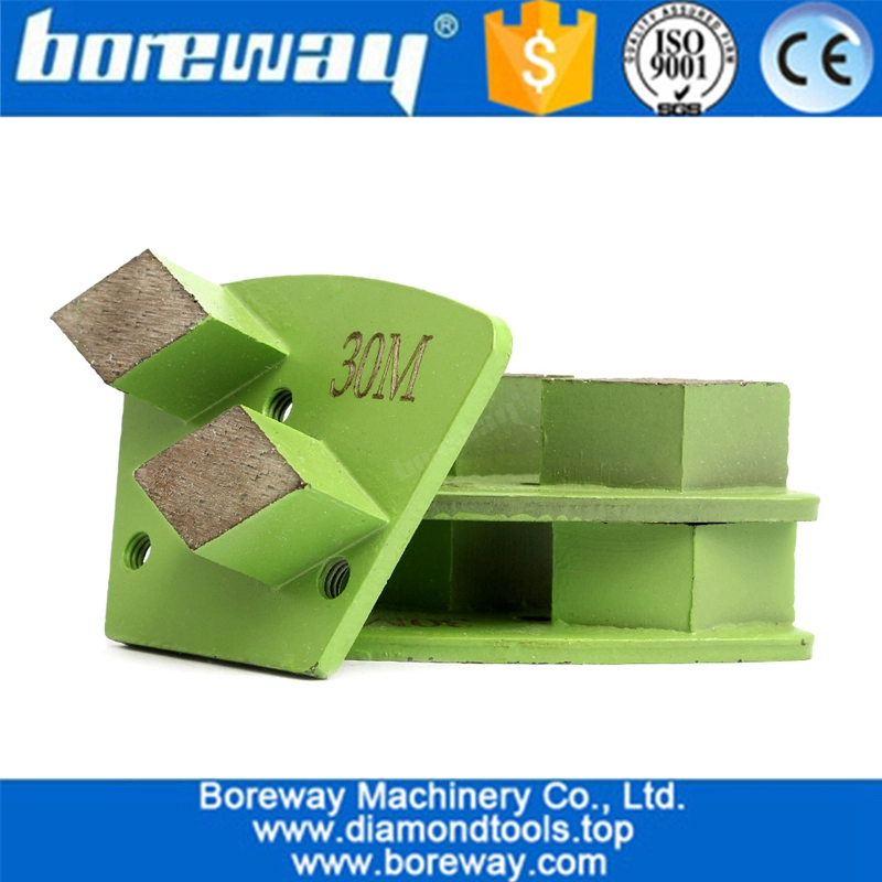 3pc Rhombus Bar Segment Diamond Floor Grinding Disc For Polishing Grinding Terrazzo Epoxy