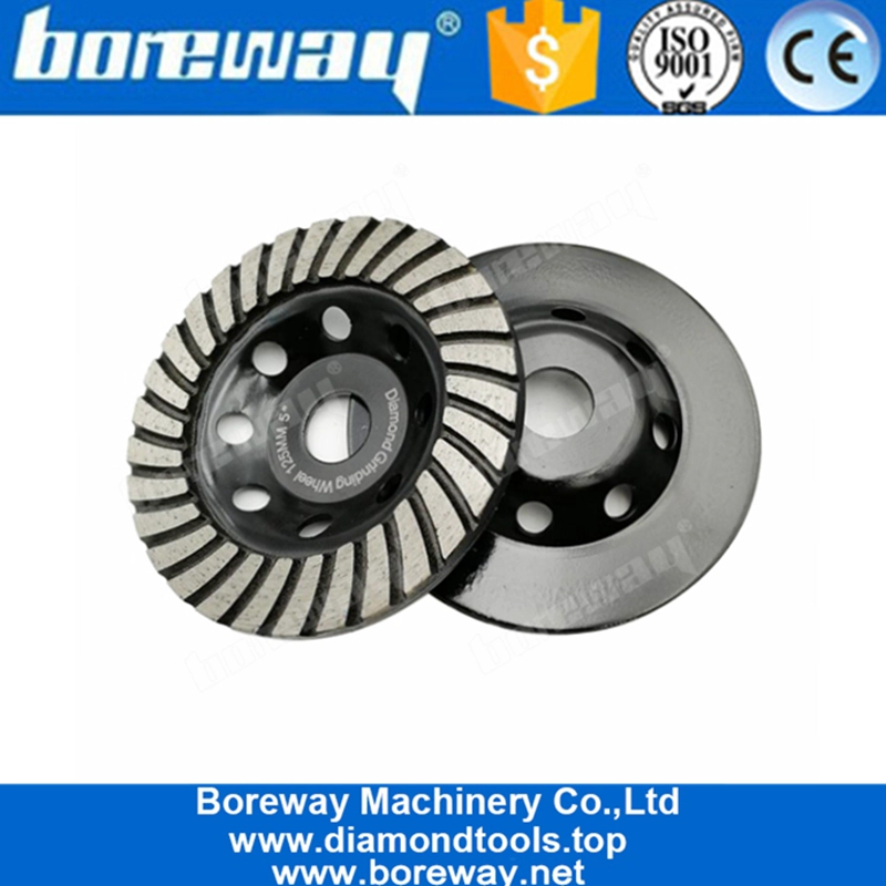 4" 4.5" 5" 7" Diamond Turbo Row Grinding Cup Wheel For Angle Grinder