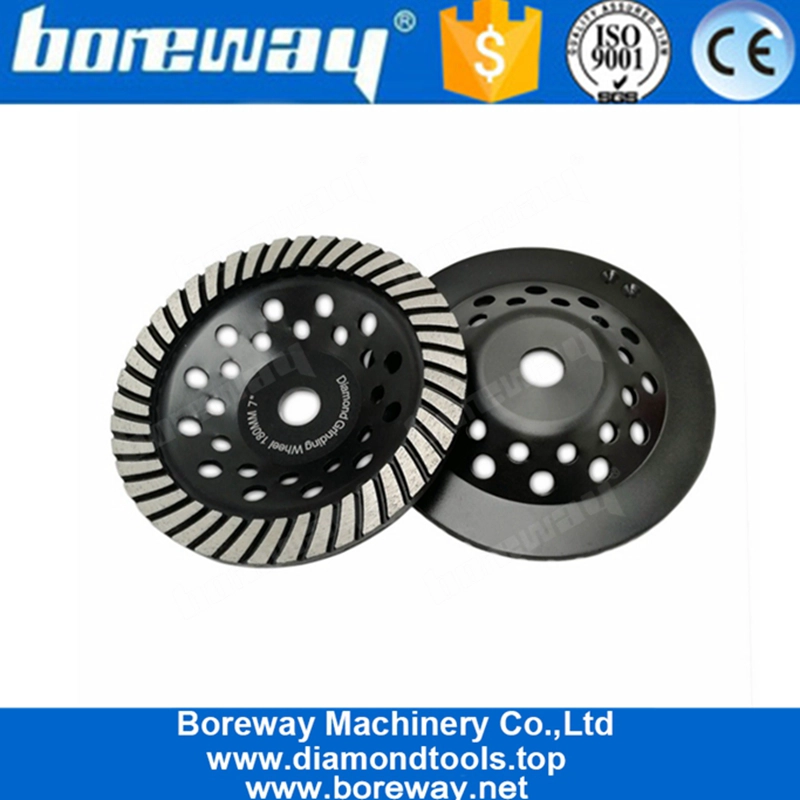 4" 4.5" 5" 7" Diamond Turbo Row Grinding Cup Wheel For Angle Grinder
