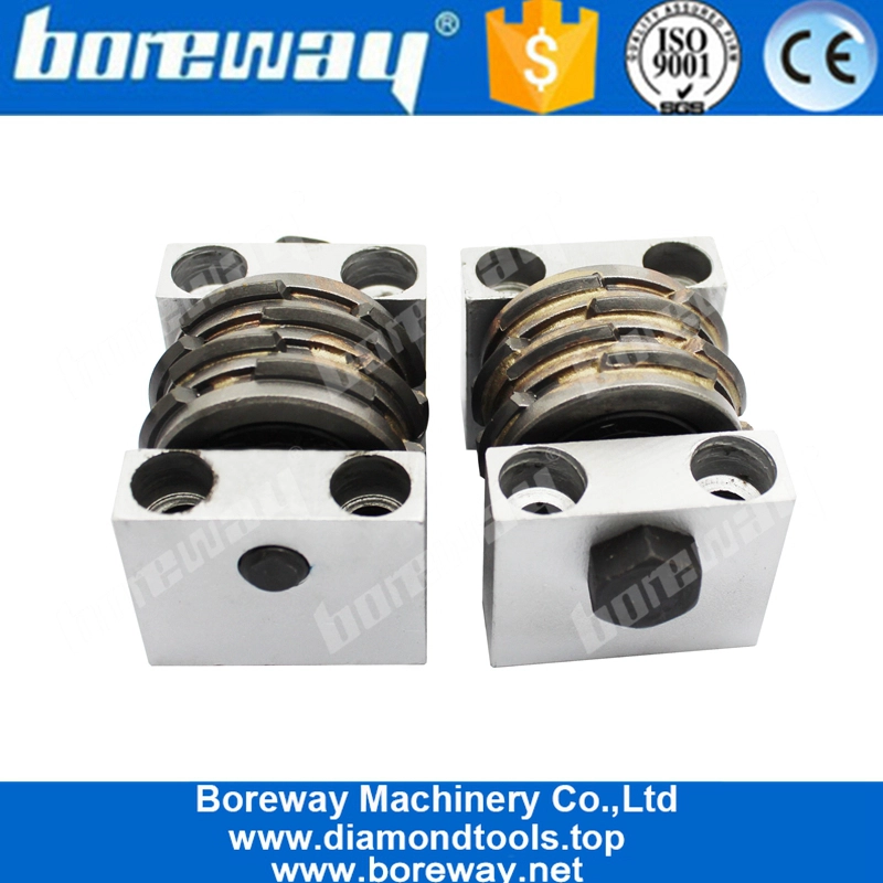 4 Carbide Line Medium Comma Finishing Bush Hammer Roller For Stone Grinding