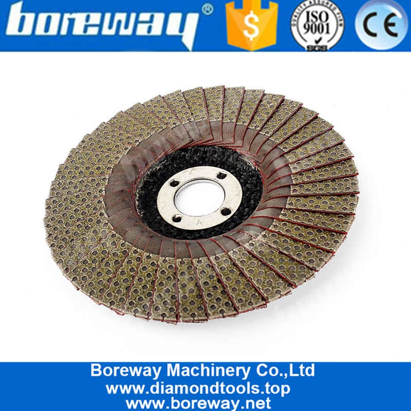4 Inch 100mm Electroplated Diamond Flap Disc For Stone Metal